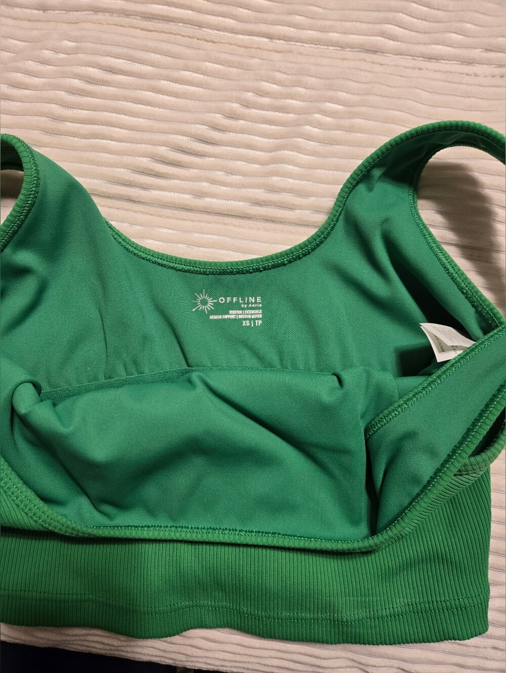 OFFLINE by Aerie Green Scoop-Back Tank Top